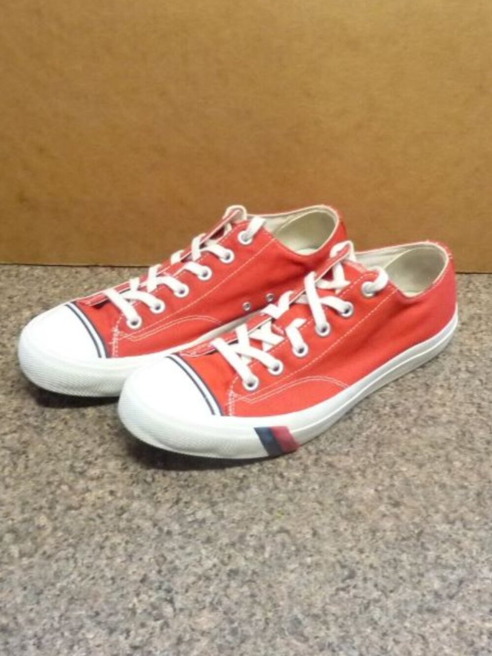 Pro-Keds Royal Lo Lace Up Red Canvas Shoes Sneaker (Size: 10)